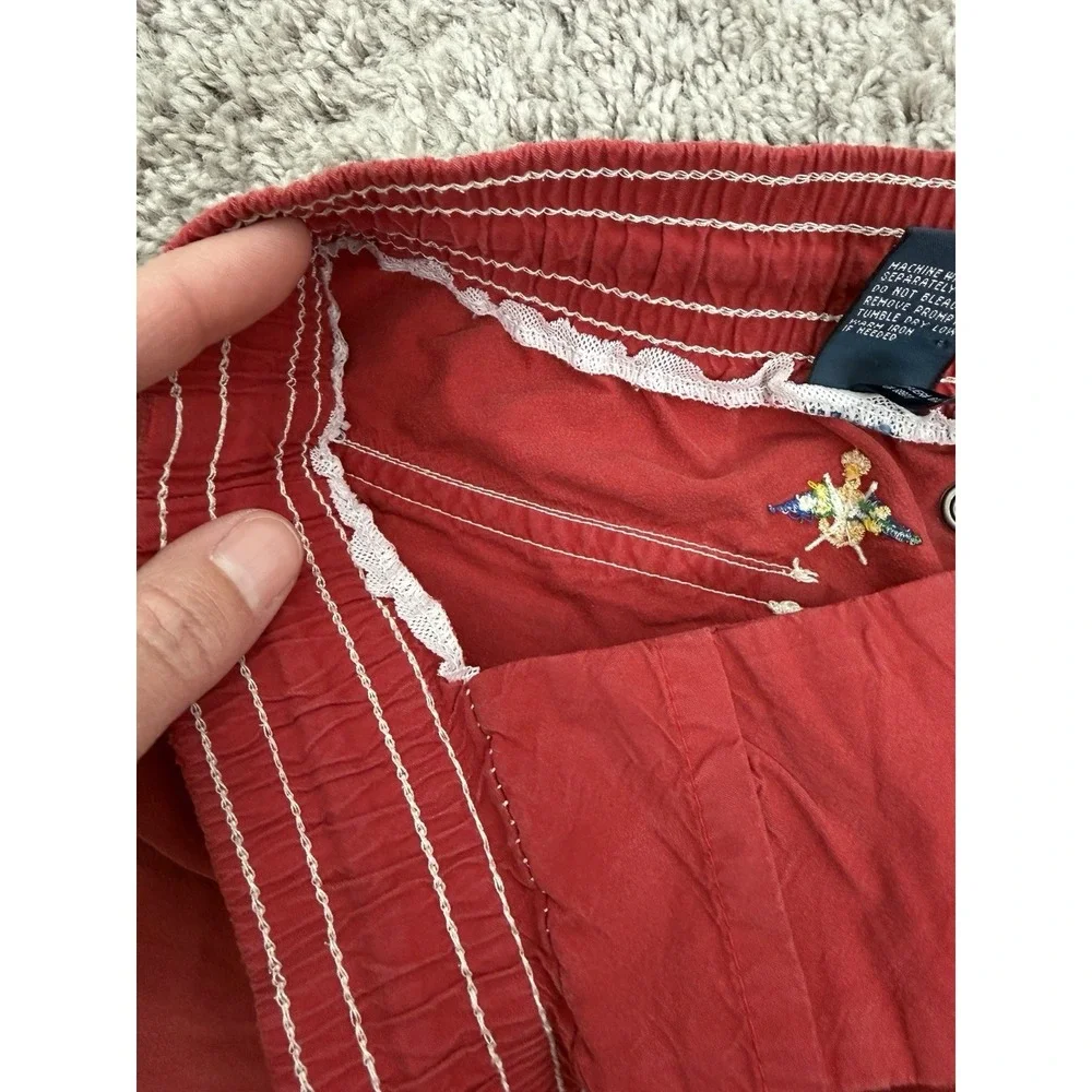 Men's Polo Ralph Lauren Swimsuit Men's Embroidered Nautical Flags Size S Red